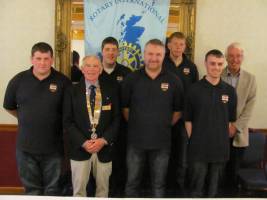 President Jim with some of the crew of the Anstruther RNLI